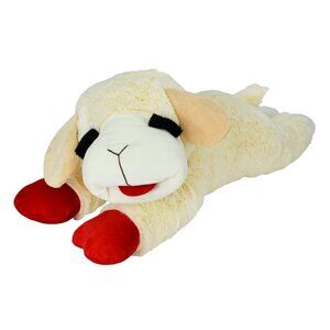 Jumbo Plush Squeaky Dog Toy Retro Lamb Chop Style Soft Cuddling Play